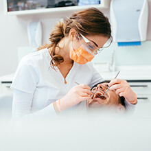 Dentist treatment patient
