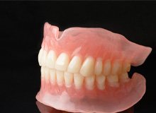 Close-up of two full dentures in Westfield, NJ 