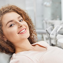 Woman visiting a dentist for gum disease therapy in Westfield, NJ