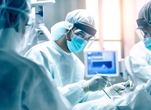 an oral surgeon placing dental implants