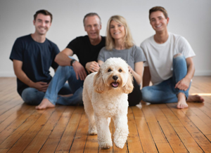 Dr. Weinman with family and dog