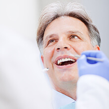 Older man in dental chair