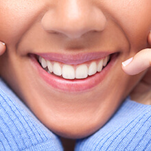 Closeup of flawless smile